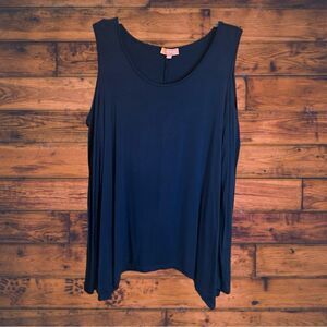 5‎ for $25🔥Trueme Navy Cold Shoulder Long Sleeve T-Shirt Large